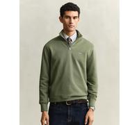 GANT Mens Regular Fit Shield Logo Half Zip Sweatshirt - 379 Dry Herb Green - 379 Dry Herb Green - M