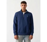GANT Mens Persian Blue Shield Half Zip Sweatshirt