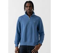 GANT Mens Regular Fit Shield Logo Half Zip Sweatshirt - 442 Vintage Blue - 442 Vintage Blue - M