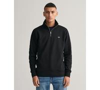 GANT Men's Regular Fit Shield Logo Half-Zip Sweatshirt - Black 005 - XL