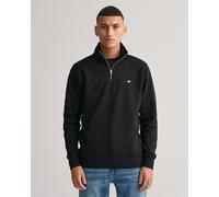 GANT Mens Half Zip Sweatshirt - Black 005 - XXL