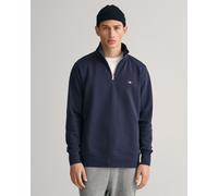Gant Mens Regular Fit Shield Logo Half Zip Sweatshirt - Blue - Size X-Large