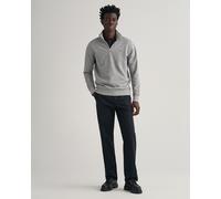 Gant Mens Regular Fit Shield Logo Half Zip Sweatshirt - Melange - Size Medium