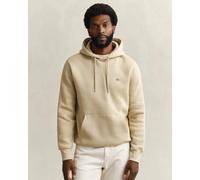GANT Mens Regular Fit Shield Logo Pullover Hoodie - 200 Oat Beige