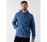 GANT Mens Regular Fit Shield Logo Pullover Hoodie - 442 Vintage Blue - 442 Vintage Blue - XXL