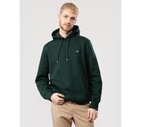 Gant Mens Regular Fit Shield Logo Pullover Hoodie - Dark Green - Size Large