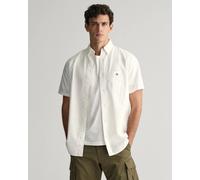 Gant Mens Regular Fit Short Sleeve Oxford Shirt - White - Size X-Large