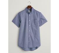 GANT Mens Regular Fit Short Sleeve Oxford Shirt - 423 Persian Blue - 423 Persian Blue - M