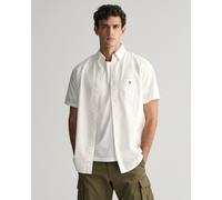 Gant Mens Regular Fit Short Sleeve Oxford Shirt - White - Size Small