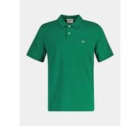 GANT Mens Regular Fit Short Sleeve Shield Logo Pique Polo - 344 Wild Green
