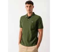 GANT Mens Regular Fit Short Sleeve Shield Logo Pique Polo - 360 Country Green