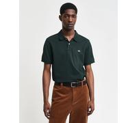 GANT Mens Regular Fit Short Sleeve Shield Logo Pique Polo - 374 Tartan Green