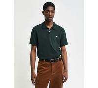 GANT Mens Regular Fit Short Sleeve Shield Logo Pique Polo - 374 Tartan Green - 374 Tartan Green - L
