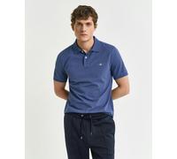Men's GANT Mens Regular Fit Short Sleeve Shield Logo Pique Polo - Blue - Size: 38/Regular