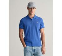 Gant for man. 2210 Pique polo shirt Regular Fit Shield blue (L), Casual, Cotton, Short sleeve