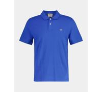 GANT Mens Regular Fit Short Sleeve Shield Logo Pique Polo - 422 Nautical Blue