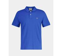 GANT Mens Regular Fit Short Sleeve Shield Logo Pique Polo - 422 Nautical Blue