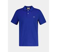 GANT Mens Regular Fit Short Sleeve Shield Logo Pique Polo - 435 Crisp Blue