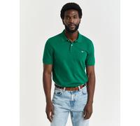 Gant Mens Regular Fit Short Sleeve Shield Logo Pique Polo - Green Cotton - Size Large