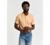 Gant Mens Regular Fit Short Sleeve Shield Logo Pique Polo - Peach - Size Large