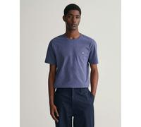 GANT Men's Reg Shield SS T-Shirt – Shield Logo – Dark Denim Blue Melange – L
