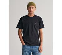 GANT Mens Shield Short Sleeve T-Shirt - Black 005 - M