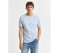 Gant Mens Regular Fit Short Sleeve Shield Logo T-Shirt - Light Blue Cotton - Size X-Large