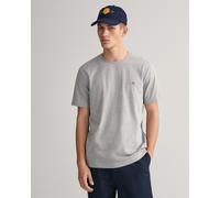 GANT Mens Regular Fit Short Sleeve Shield Logo T-Shirt NOS - 93 Grey Melange