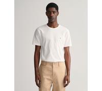 Gant Mens Regular Fit Short Sleeve Shield Logo T-Shirt - White - Size 2XL