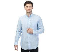 Gant Mens Regular Linen Shirt in Blue - Size Large