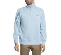 GANT Men's Regular Shield 1/4 Zip Sweatshirt, Fresh Blue, 3XL