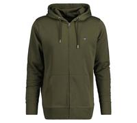 Gant Mens Regular Shield Full Zip Hoodie Sweat Jacket - Green Cotton - Size X-Large