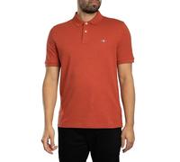 GANT Men's Regular Shield Pique Polo Shirt, Iron Red Melange, XXL
