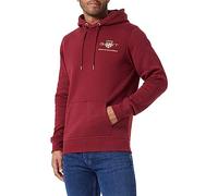 GANT Men's Regular Shield Pullover Hoodie, Plumped Red, M