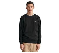 GANT Men's Regular Shield Sweatshirt, Black, XXL