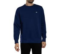 GANT Men's Regular Shield Sweatshirt, Rich Navy, L