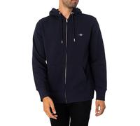 GANT Men's Regular Shield Zip Hoodie, Evening Blue, XL