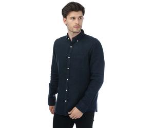 Gant Mens Regular Ut Garment Dyed Linen Shirt in Navy - Size 2XL