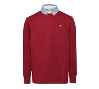 Gant Mens Rugger Chambray Regular Polo SweatshirtS Red GT24048