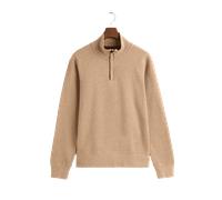 Gant Mens Sacker Rib Half-Zip Sweatshirt in Beige Cotton - Size 2XL