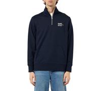 GANT Men's Script Graphic Half Zip Sweat Sweatshirt, Evening Blue, XXL