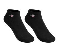 GANT Mens Shield Ankle Socks 2 Pack Black