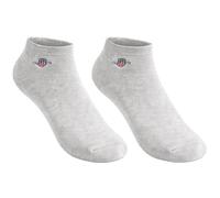 GANT Men's Shield Ankle Socks 2-Pack, Light Grey Mix, 43-45