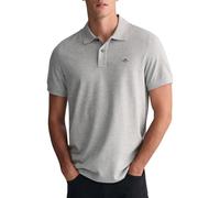 GANT Mens Shield Short Sleeve Pique Polo Shirt Grey Marl S