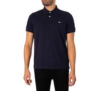 GANT Mens Shield Short Sleeve Pique Polo Shirt Navy L