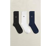 Gant Men's Shield Socks 3-Pack Black | Size: 42 Gant Black 42