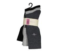 GANT Men's Shield Socks 3-Pack, Charcoal Melange, 43-45