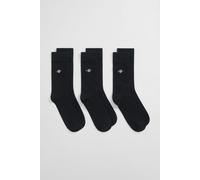 Gant Men's Shield Socks 3-Pack Ebony Black | Size: Small Gant Black S