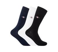 GANT Men's Shield Socks 3-Pack Herren Socken, Black, 43-45