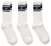 GANT Men's 3-Pack Shield Logo Sports Socks, White - White/White/White - Size: 7/7.5/8/8.5/9/9.5/10